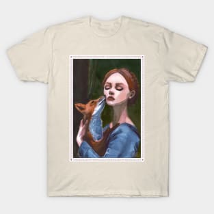 Girl with a fox T-Shirt